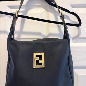Fendi Black and Gold Shoulder Bag